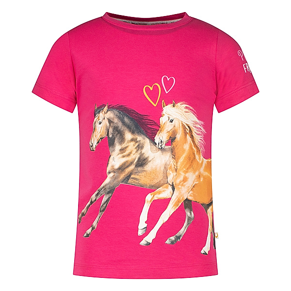 Salt & Pepper T-Shirt WILD HORSES in magenta