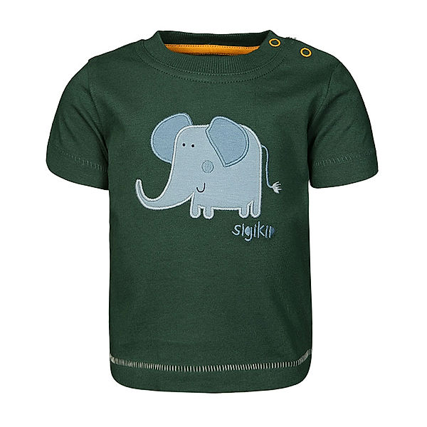 Sigikid T-Shirt WILDLIFE – ELEFANT in dunkelgrün