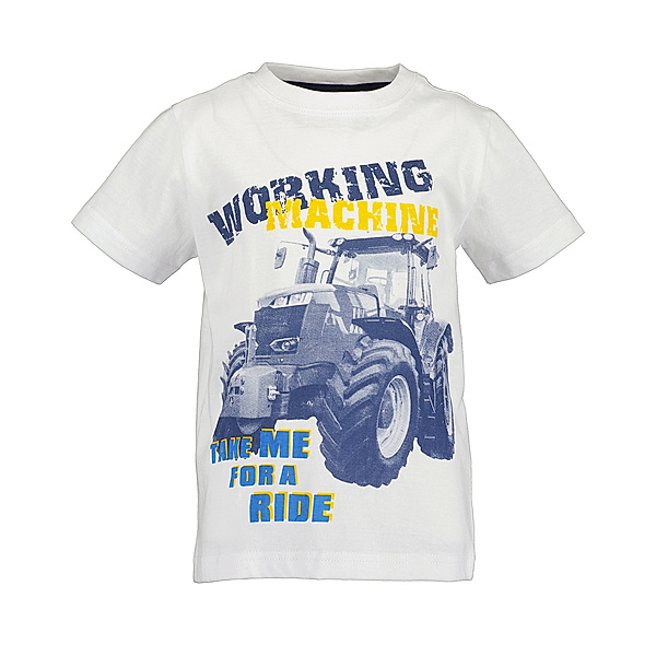 BLUE SEVEN T-Shirt WORKING MACHINE in weiss