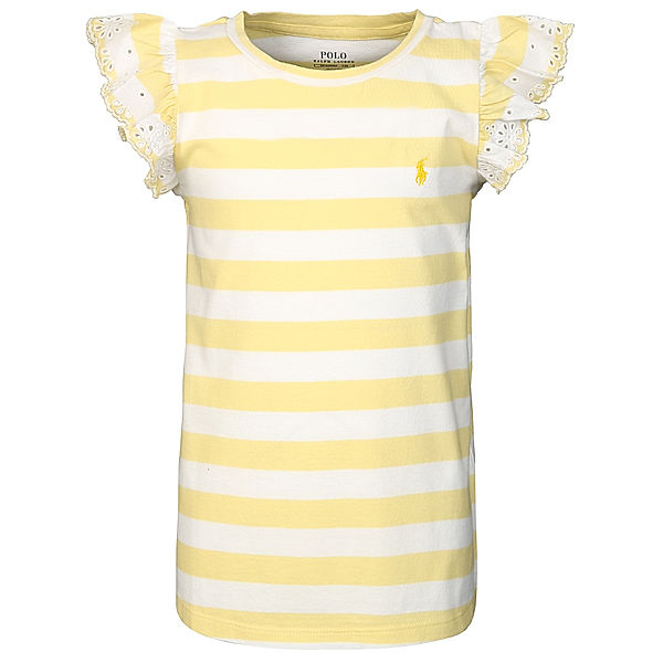 Polo Ralph Lauren T-Shirt YD GIRL gestreift in gelb/weiß