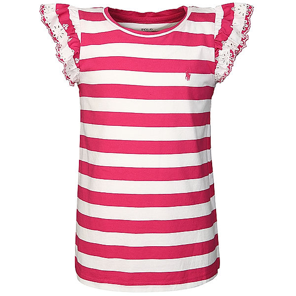 Polo Ralph Lauren T-Shirt YD GIRL gestreift in pink/weiß