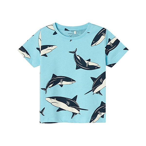 name it T-Shirts NMMJUSPER SHARKS in hellblau
