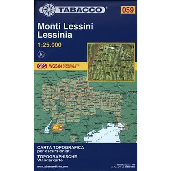 Tabacco topographische Wanderkarte Monti Lessini, Lessinia