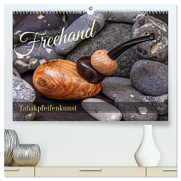 Tabakpfeifenkunst (hochwertiger Premium Wandkalender 2025 DIN A2 quer), Kunstdruck in Hochglanz, Calvendo, Heiko Eschrich