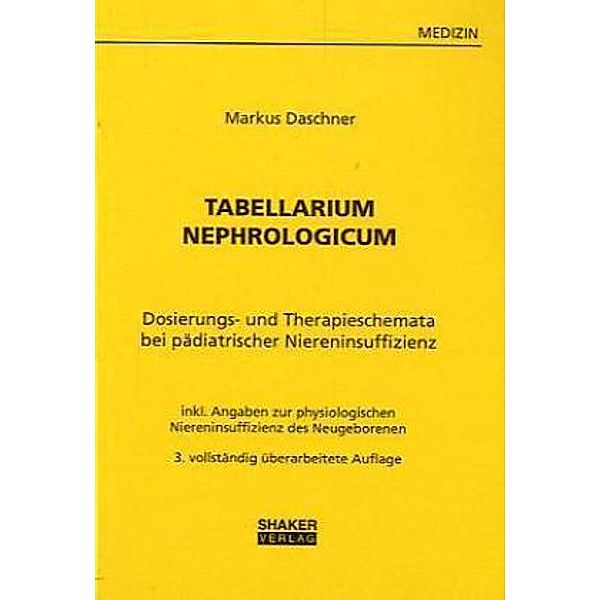 Tabellarium Nephrologicum, Markus Daschner