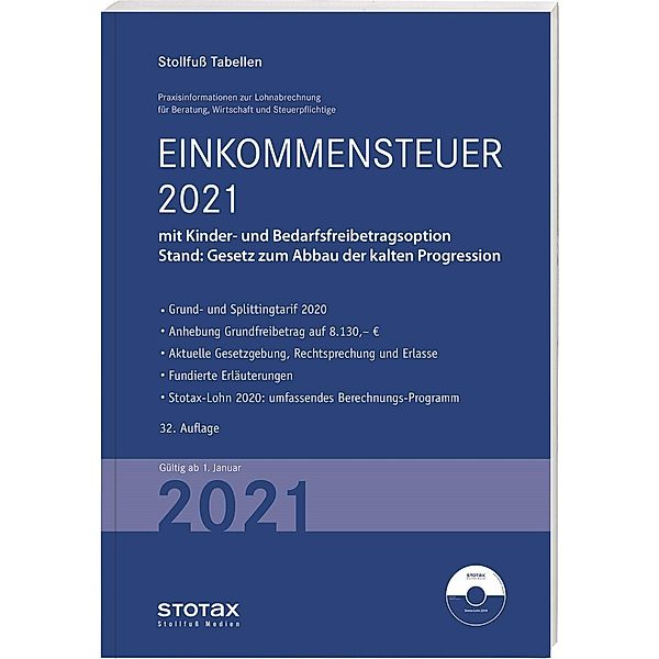 Tabelle, Einkommensteuer 2021