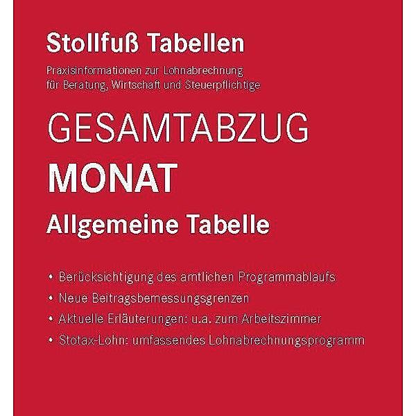 Tabelle, Gesamtabzug 2023 Monat