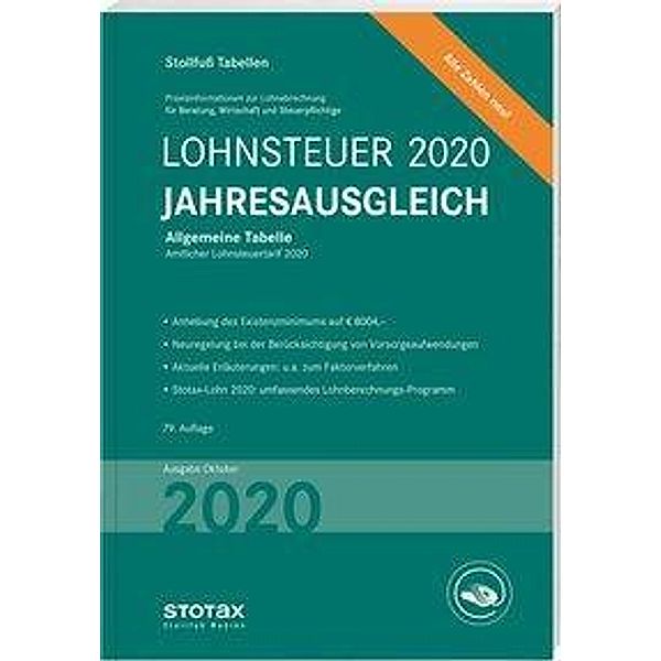 Tabelle, Lohnsteuer Jahresausgleich 2020