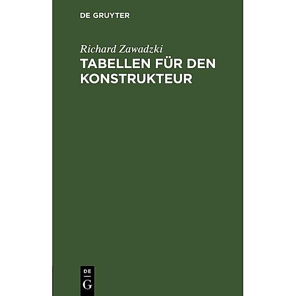 Tabellen für den Konstrukteur / Jahrbuch des Dokumentationsarchivs des österreichischen Widerstandes, Richard Zawadzki