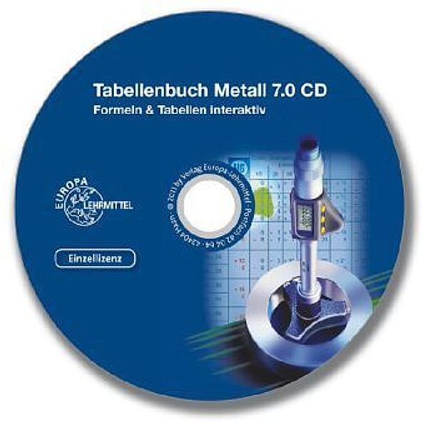 Tabellenbuch Metall digital 7.0, 1 CD-ROM