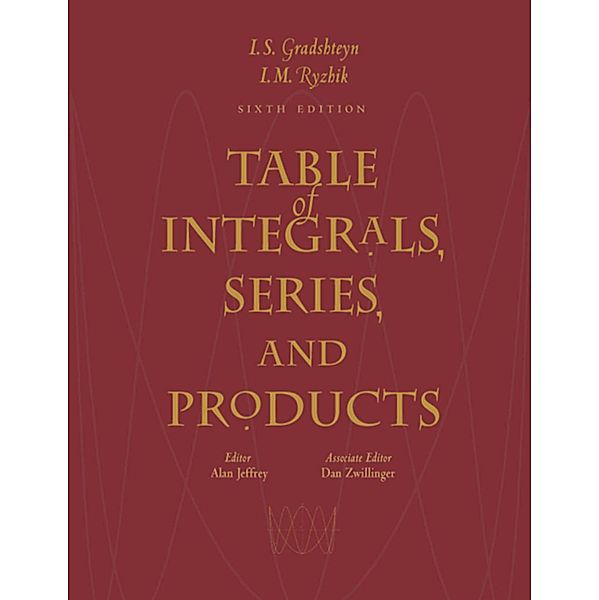 Table of Integrals, Series, and Products