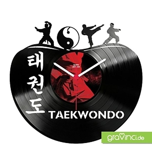 Taekwondo-Sport Diverse, Vinyl Schallplattenuhr