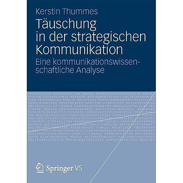 Täuschung in der strategischen Kommunikation, Kerstin Thummes