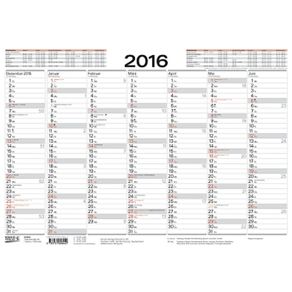 Tafelkalender A4 2016