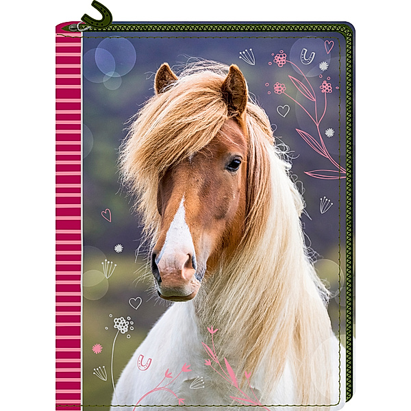 Tagebuch mit Reißverschluss - Pferdefreunde