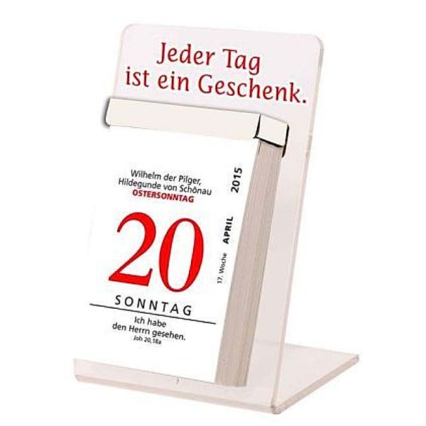 Tagesabreißkalender 2015 mit Acrylglas-Aufsteller