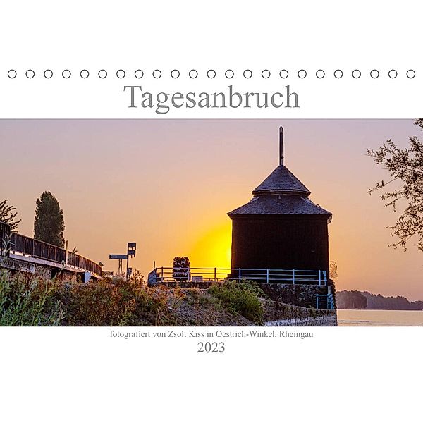 Tagesanbruch am Rhein (Tischkalender 2023 DIN A5 quer), Zsolt Kiss