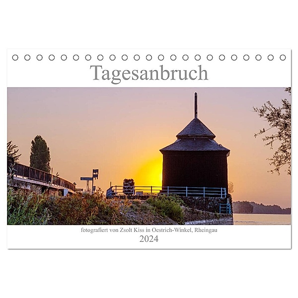 Tagesanbruch am Rhein (Tischkalender 2024 DIN A5 quer), CALVENDO Monatskalender, Zsolt Kiss