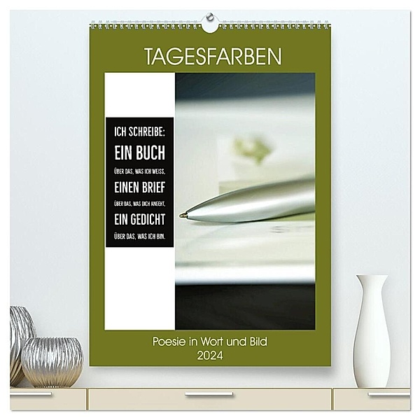Tagesfarben - Poesie in Wort und Bild (hochwertiger Premium Wandkalender 2024 DIN A2 hoch), Kunstdruck in Hochglanz, Martina Marten und Gudrun Schwibbe