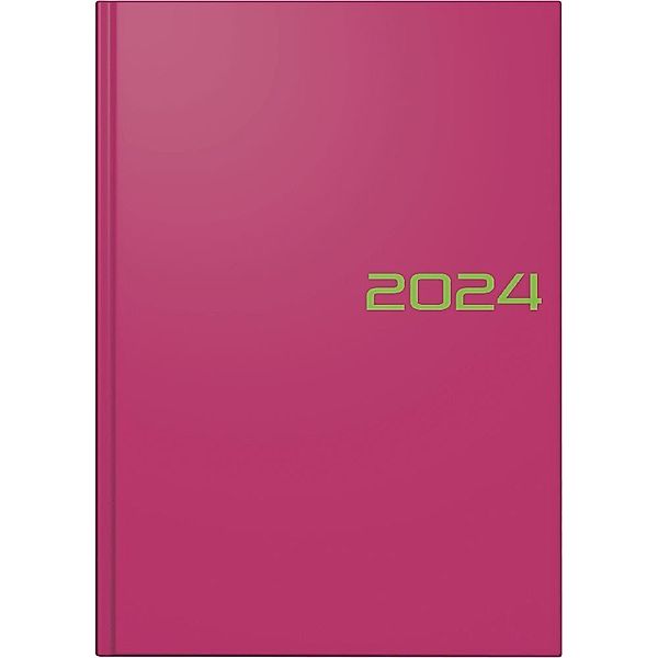 Tageskalender, Buchkalender, 2024, Modell 795, Balacron-Einband, pink