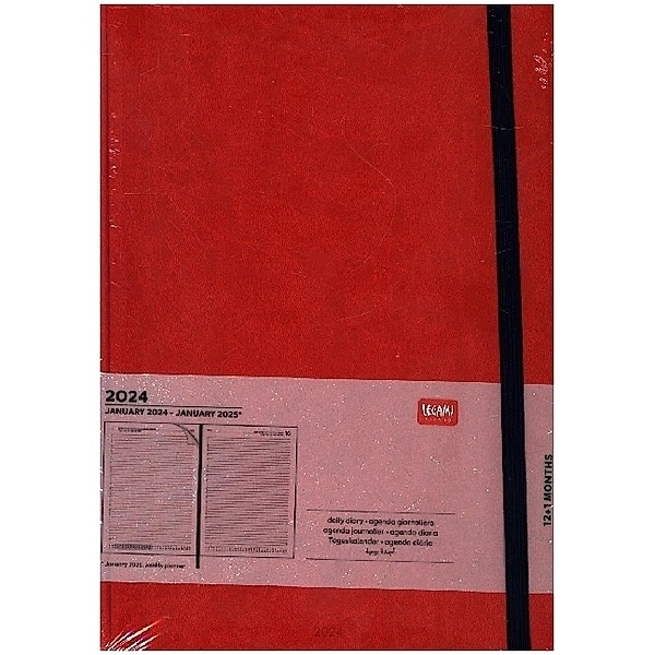 Tageskalender Maxi - 2024 - Maxi Daily Diary - 12M - Red