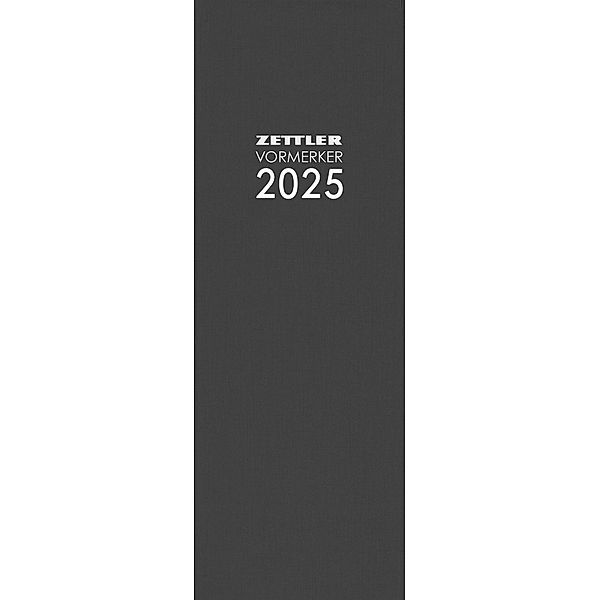 Tagevormerkbuch Leinen anthrazit 2025 - farbig sortiertes Bundle - 1T/1S - 10,4x29,6  - Büro-Kalender - 808-0021-1