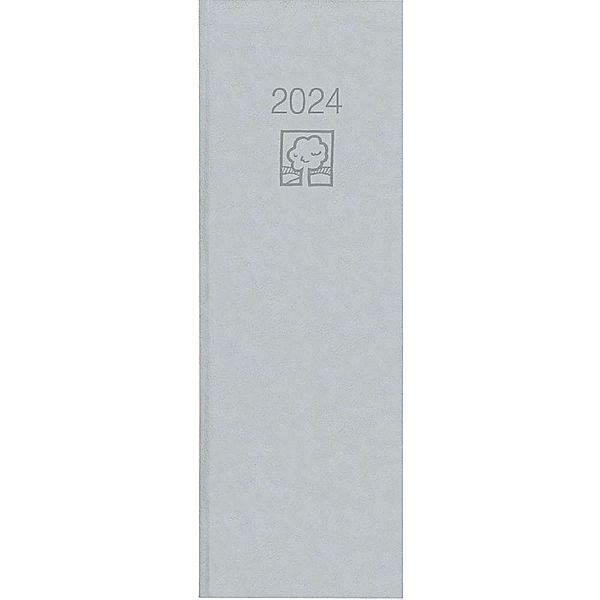 Tagevormerkbuch Recycling 2024 - Bürokalender 10,4x29,6 cm - 1 Tage auf 1 Seite - Recyclingpapier - mit Eckperforation und Leseband - 808-0703