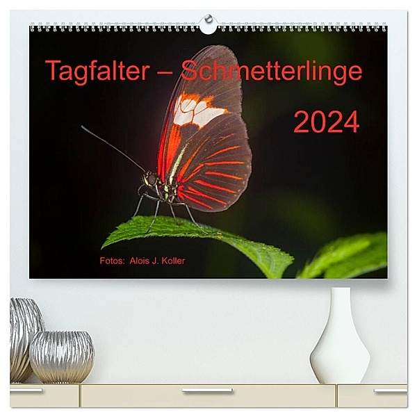 Tagfalter Schmetterlinge (hochwertiger Premium Wandkalender 2024 DIN A2 quer), Kunstdruck in Hochglanz, Alois J. Koller 4pictures.ch
