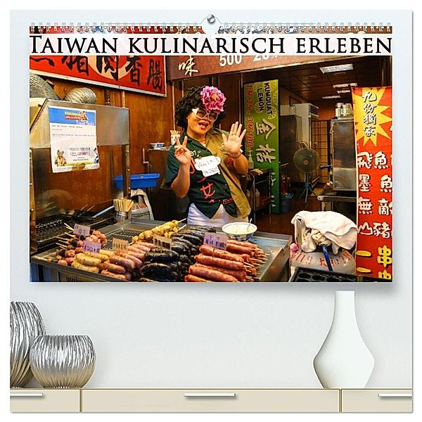 Taiwan kulinarisch erleben (hochwertiger Premium Wandkalender 2024 DIN A2 quer), Kunstdruck in Hochglanz, Michaela Schiffer