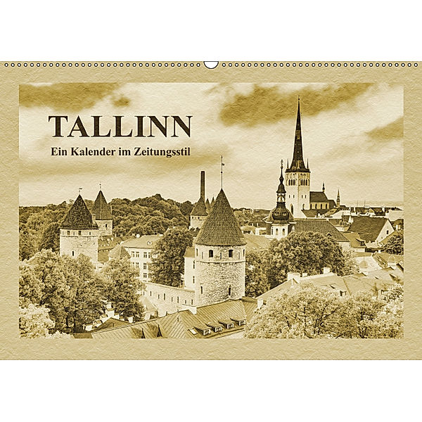 Tallinn - Ein Kalender im Zeitungsstil (Wandkalender 2019 DIN A2 quer), Gunter Kirsch