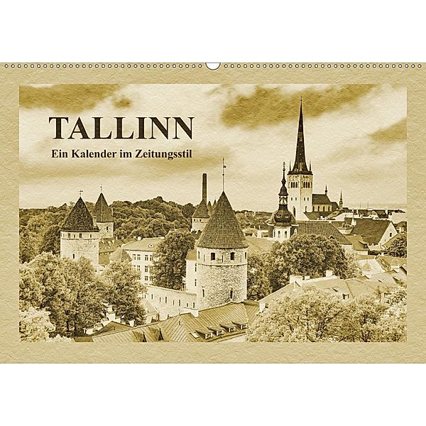 Tallinn - Ein Kalender im Zeitungsstil (Wandkalender 2020 DIN A2 quer), Gunter Kirsch