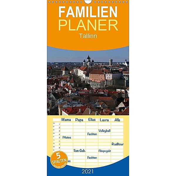 Tallinn - Familienplaner hoch (Wandkalender 2021 , 21 cm x 45 cm, hoch), Lucy M. Laube