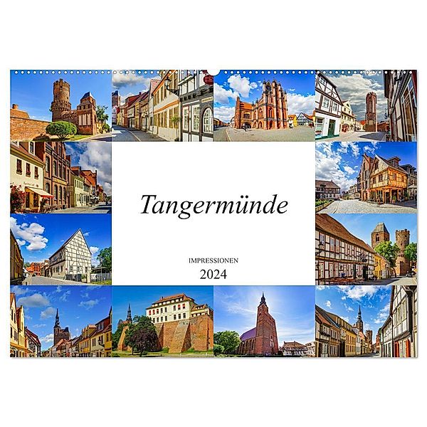 Tangermünde Impressionen (Wandkalender 2024 DIN A2 quer), CALVENDO Monatskalender, Dirk Meutzner