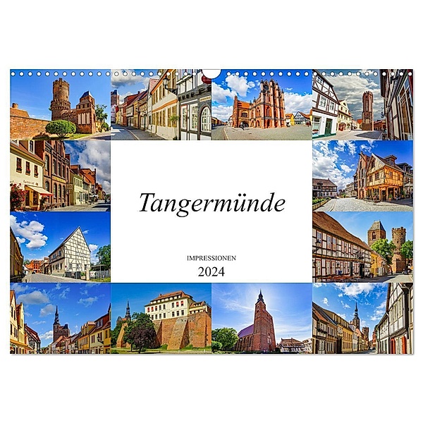 Tangermünde Impressionen (Wandkalender 2024 DIN A3 quer), CALVENDO Monatskalender, Dirk Meutzner