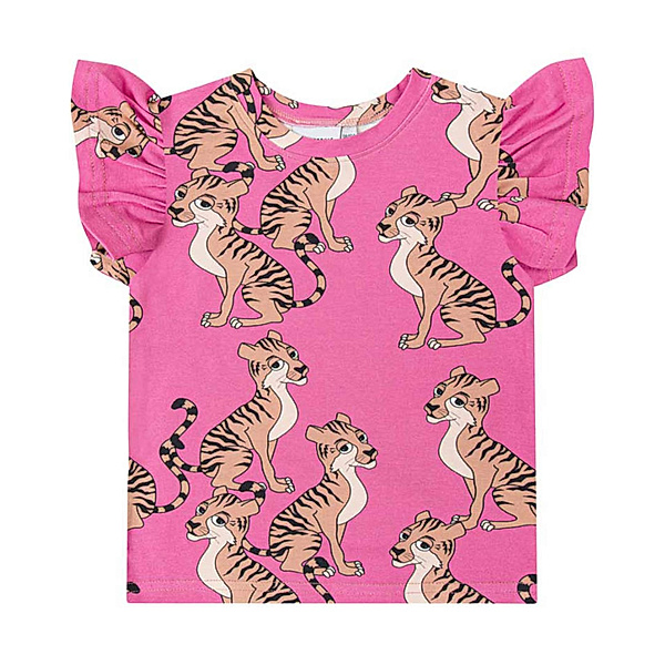 Dear Sophie Tank-Top FRILL - TIGER in pink