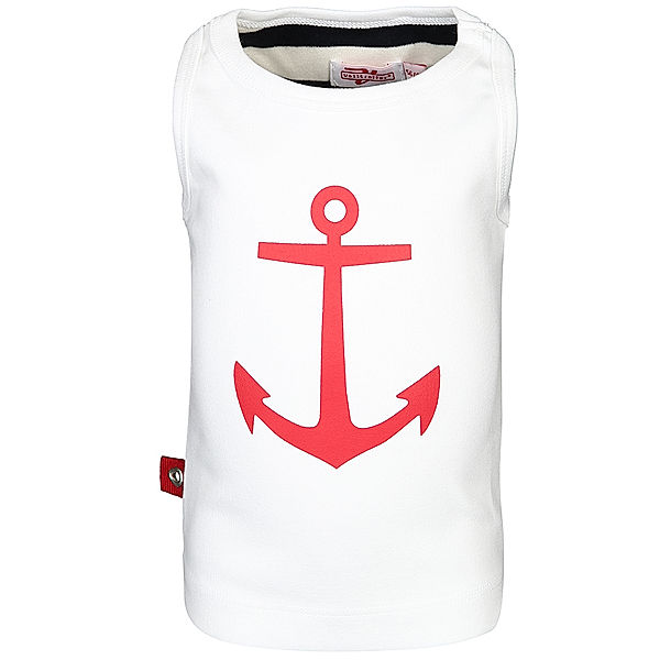 Volltreffer Tank Top mit Anker Motiv in weiss