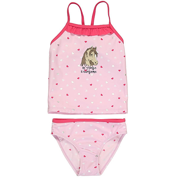 Salt & Pepper Tankini AWESOME HORSE in soft rose