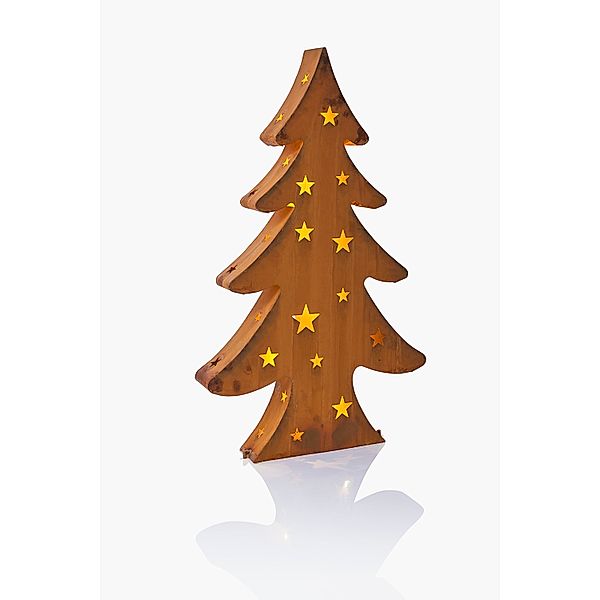 Tannenbaum mit LED-Lichterkette (Größe: 80 cm)