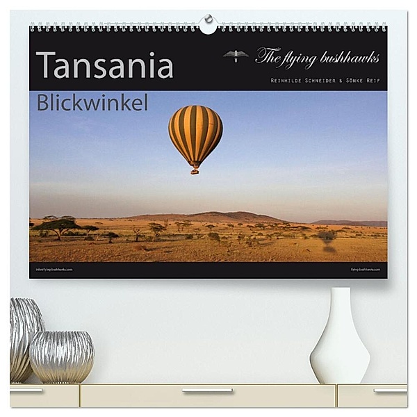 Tansania Blickwinkel 2024 (hochwertiger Premium Wandkalender 2024 DIN A2 quer), Kunstdruck in Hochglanz, The flying bushhawks