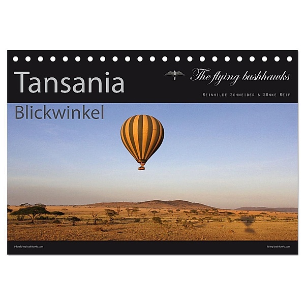 Tansania Blickwinkel 2024 (Tischkalender 2024 DIN A5 quer), CALVENDO Monatskalender, The flying bushhawks