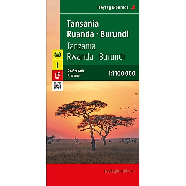 Tansania - Ruanda - Burundi, Strassenkarte 1:1.100.000, freytag & berndt