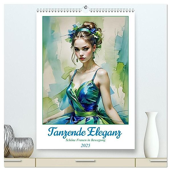 Tanzende Eleganz (hochwertiger Premium Wandkalender 2025 DIN A2 hoch), Kunstdruck in Hochglanz, Calvendo, Katharina Stachanczyk