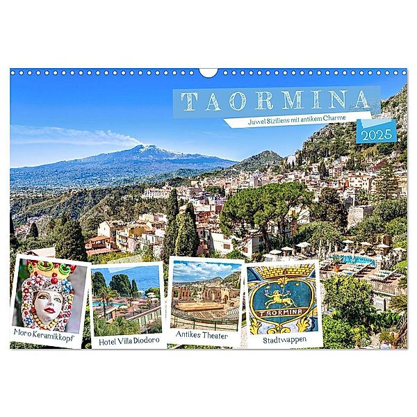 Taormina - Juwel Siziliens mit antikem Charme (Wandkalender 2025 DIN A3 quer), CALVENDO Monatskalender, Calvendo, Dieter Meyer