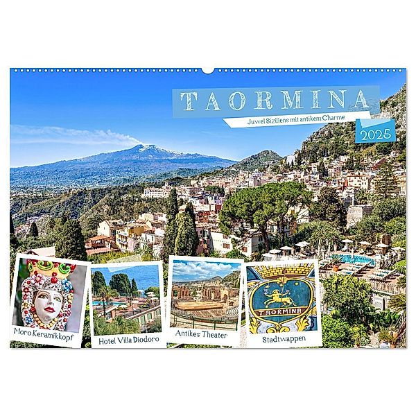 Taormina - Juwel Siziliens mit antikem Charme (Wandkalender 2025 DIN A2 quer), CALVENDO Monatskalender, Calvendo, Dieter Meyer