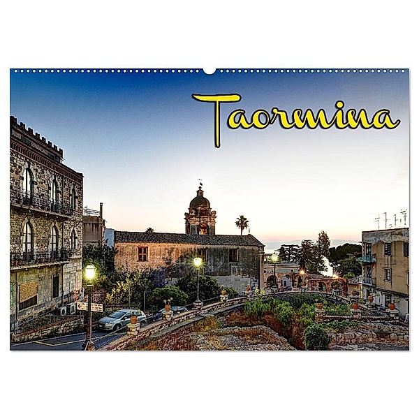 Taormina zur blauen Stunde (Wandkalender 2025 DIN A2 quer), CALVENDO Monatskalender, Calvendo, Jens Schneider