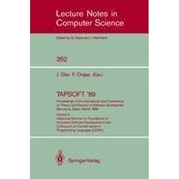 TAPSOFT '89: Proceedings of the International Joint Conference on Theory and Practice of Software Development Barcelona,