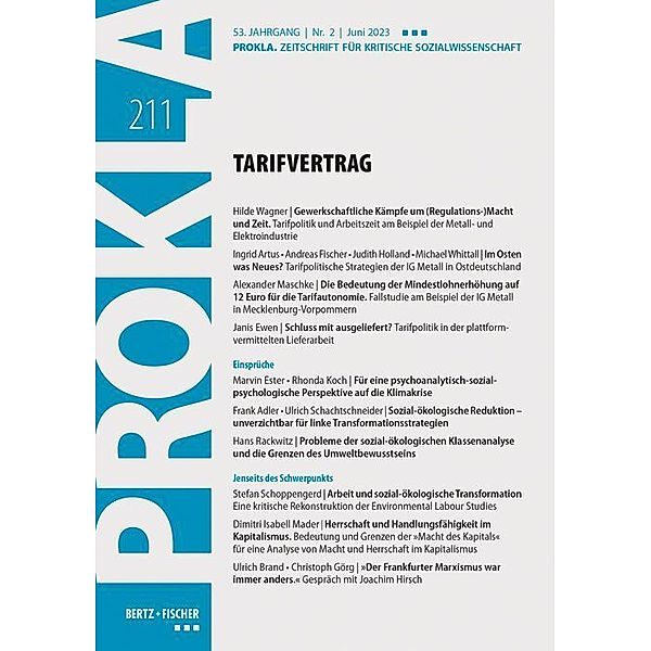 Tarifvertrag, Prokla 211