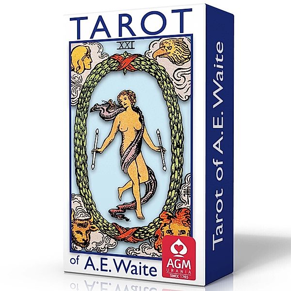 Tarot of A.E. Waite (Blue Edition, Mini, GB), m. 1 Buch, m. 78 Beilage, Arthur Edward Waite