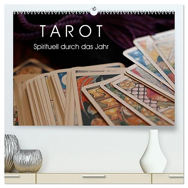 Tarot. Spirituell durch das Jahr (hochwertiger Premium Wandkalender 2025 DIN A2 quer), Kunstdruck in Hochglanz, Calvendo, Elisabeth Stanzer