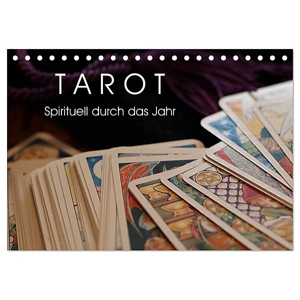 Tarot. Spirituell durch das Jahr (Tischkalender 2024 DIN A5 quer), CALVENDO Monatskalender, Elisabeth Stanzer
